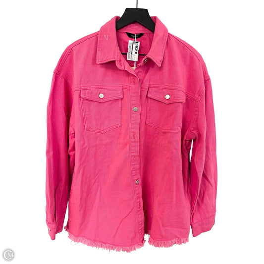 Jacket Denim By Dokotoo In Pink Denim, Size: L