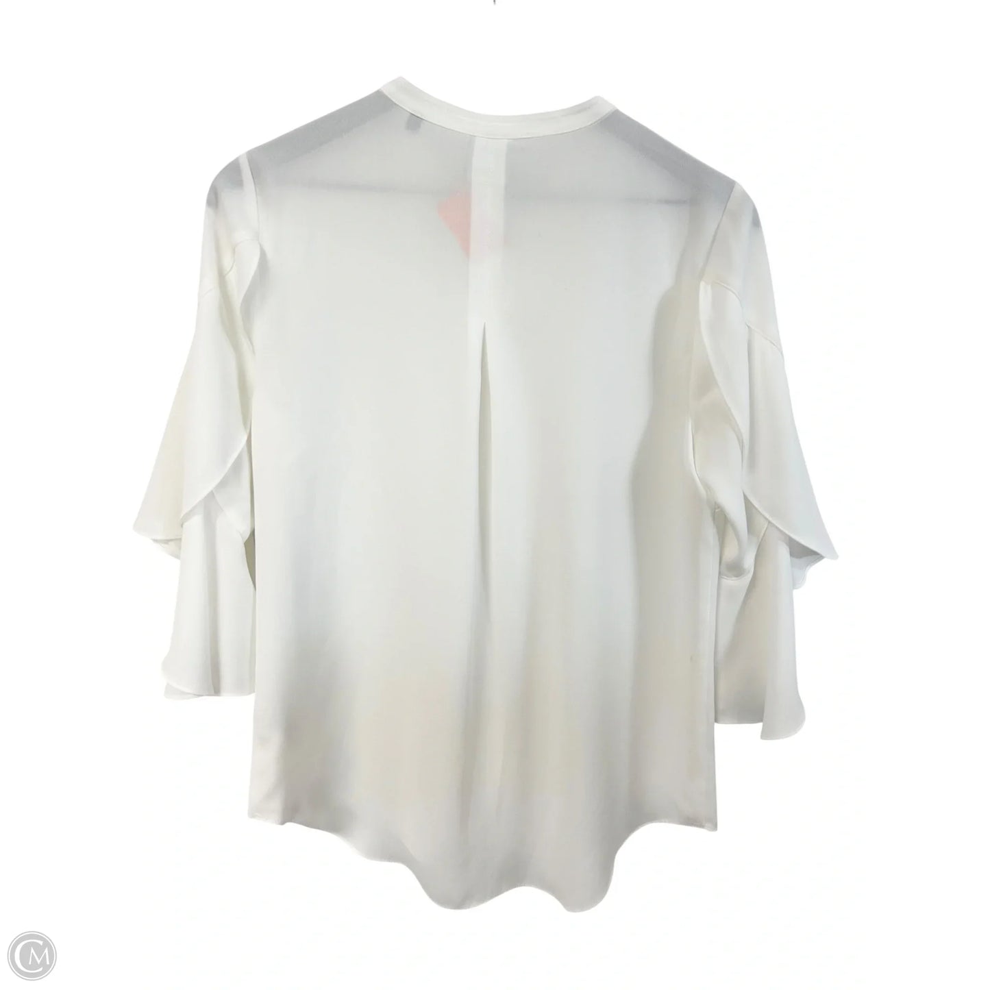 Blouse Long Sleeve By Cabi In White, Size: S