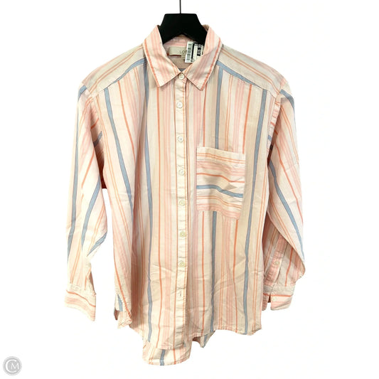 Blouse Long Sleeve By Loft In Pink, Size: Xxs