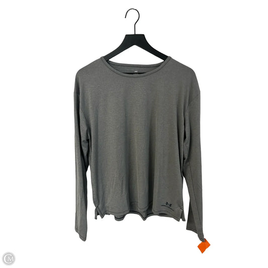 Athletic Top Long Sleeve Crewneck By Under Armour In Blue, Size: L