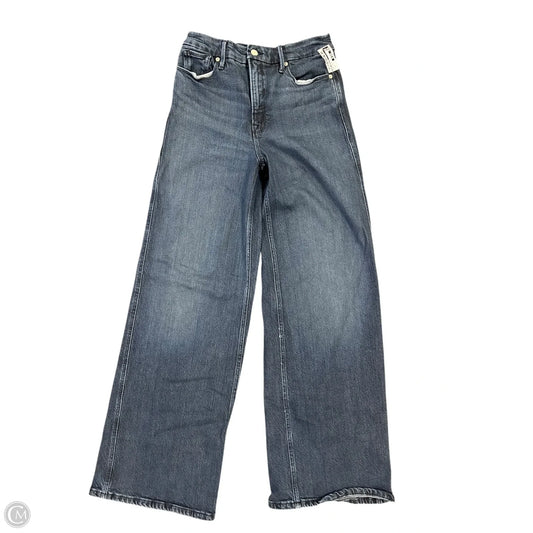 Jeans Wide Leg By Good American In Blue Denim, Size: 6