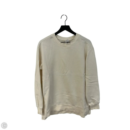 Sweatshirt Crewneck By Alternative In Cream, Size: L