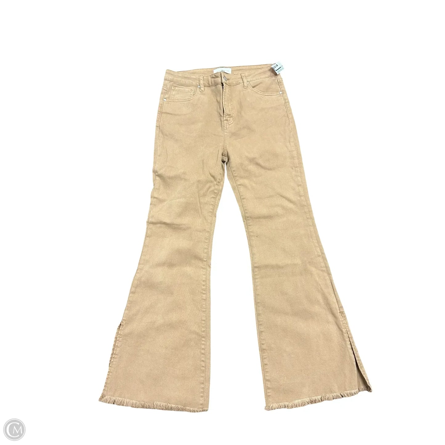 Jeans Cropped By Risen In Tan, Size: 12