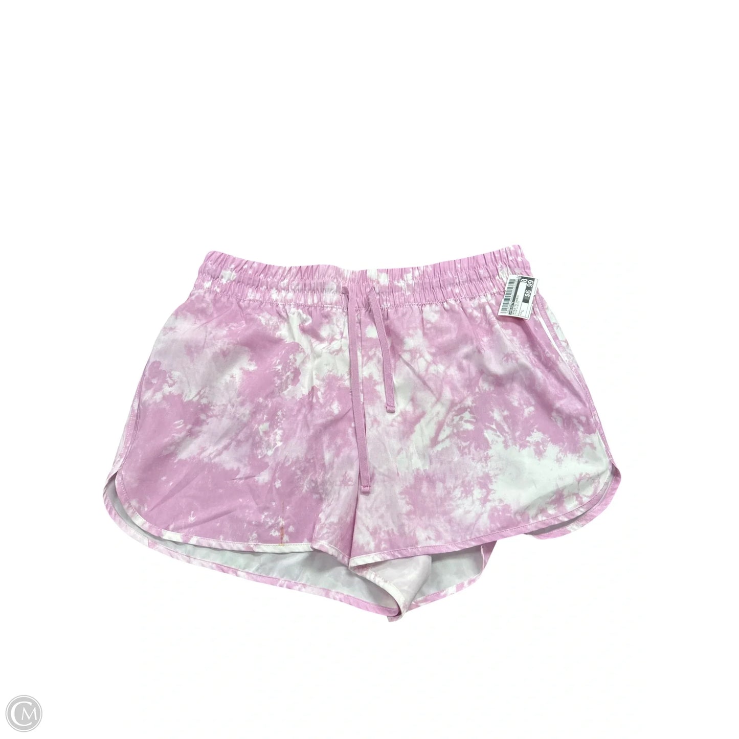 Athletic Shorts By Velocity In Pink & White, Size: L