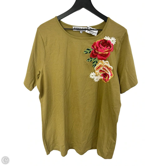 Top Short Sleeve By Cmc In Green, Size: 2x