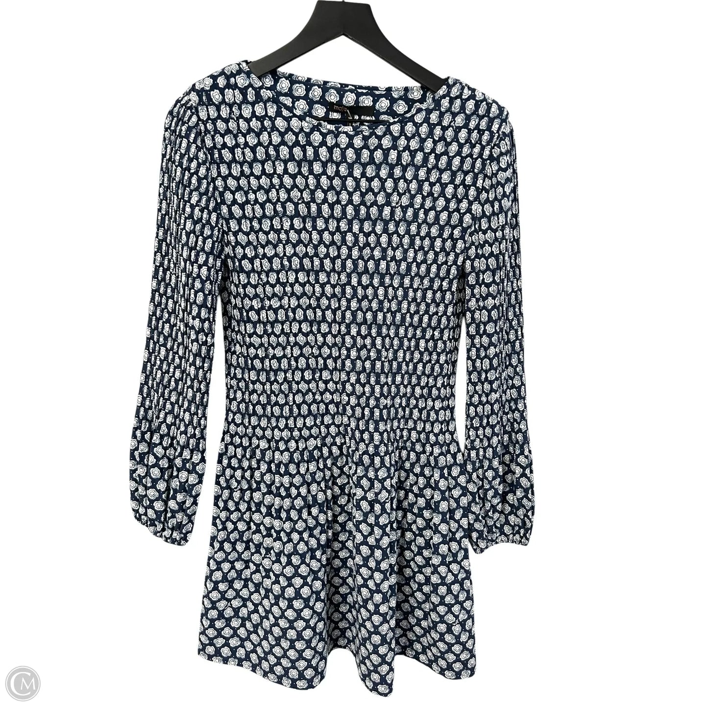 Dress Casual Short By Clothes Mentor In Blue & White, Size: S