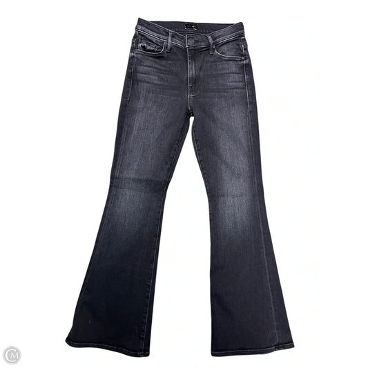 Jeans Flared By Mother In Black Denim, Size: 2