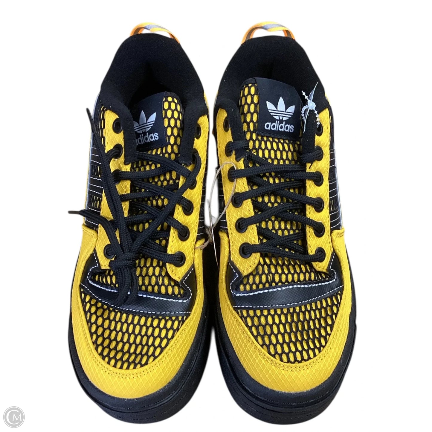 Shoes Sneakers By Adidas In Black & Yellow, Size: 7