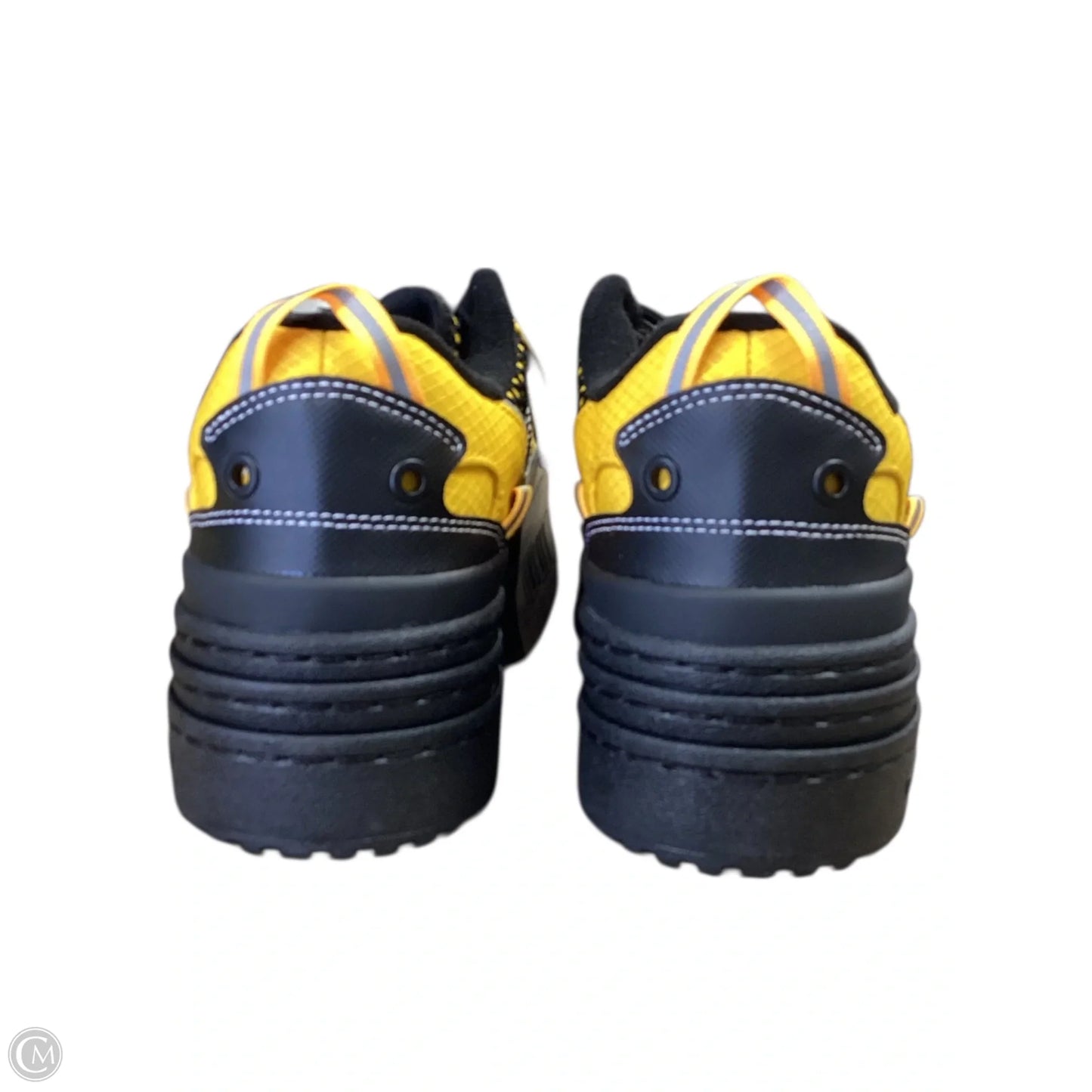 Shoes Sneakers By Adidas In Black & Yellow, Size: 7