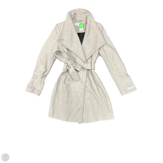 Coat Peacoat By Calvin Klein In Tan, Size: S