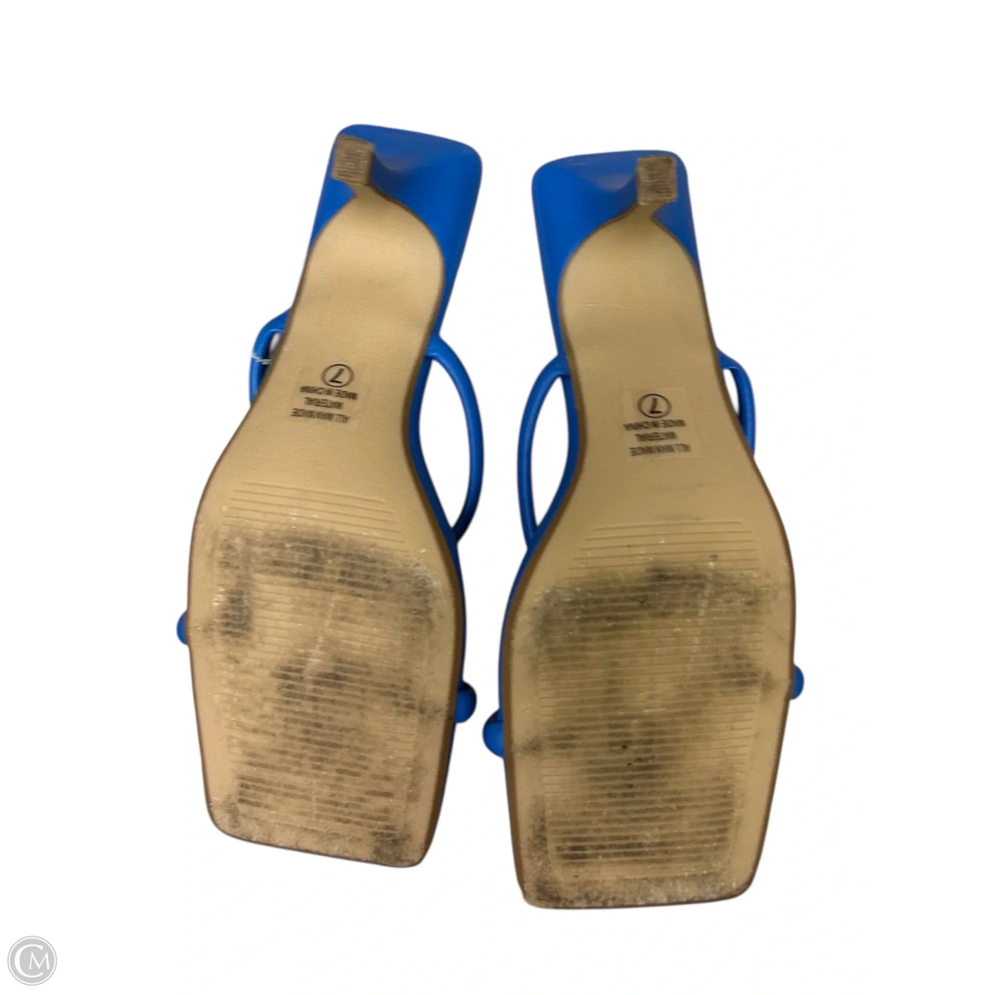 Sandals Heels Kitten By Soda In Blue, Size: 7