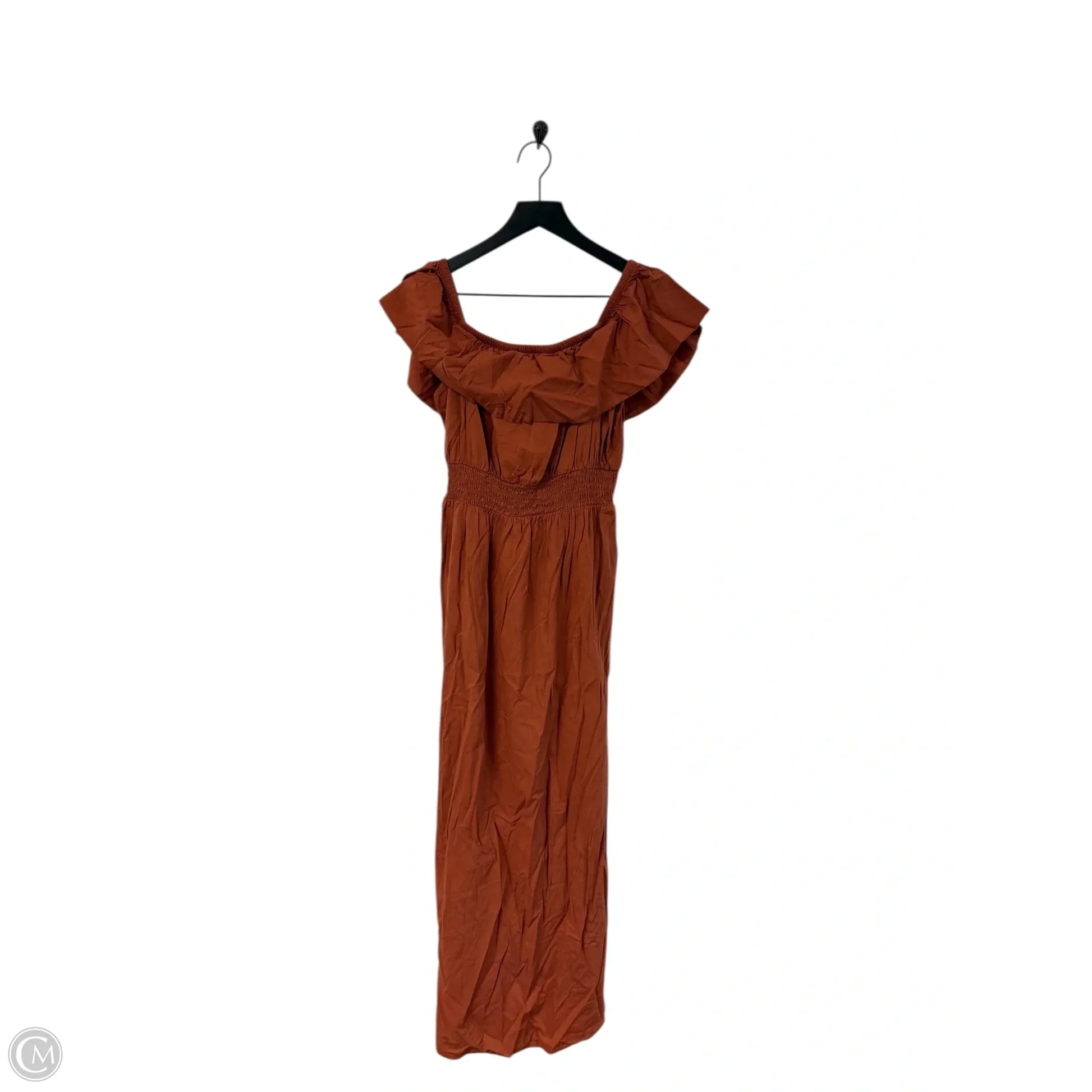 Dress Casual Midi By Old Navy In Orange, Size: M
