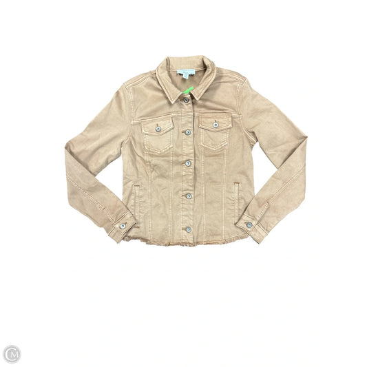 Jacket Denim By Clothes Mentor In Brown Denim, Size: S