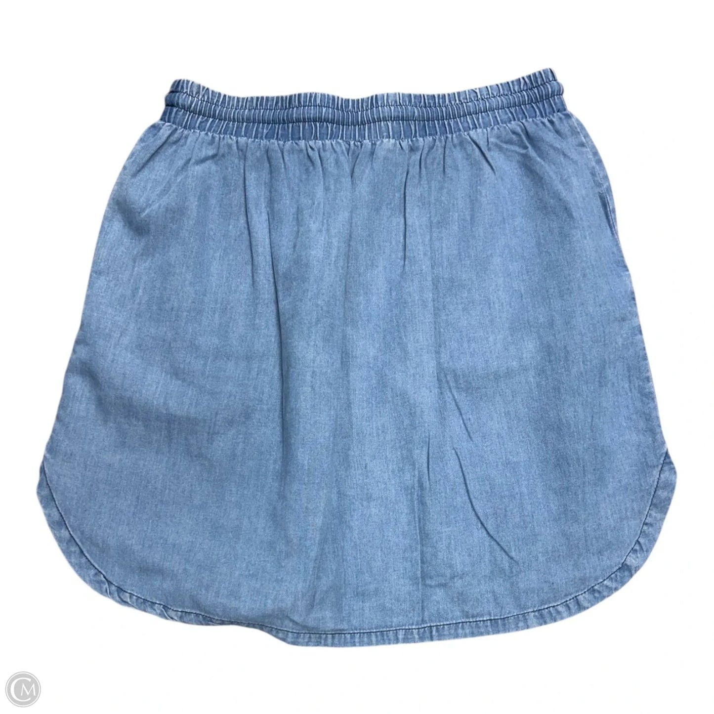 Skirt Mini & Short By Timing In Blue Denim, Size: M