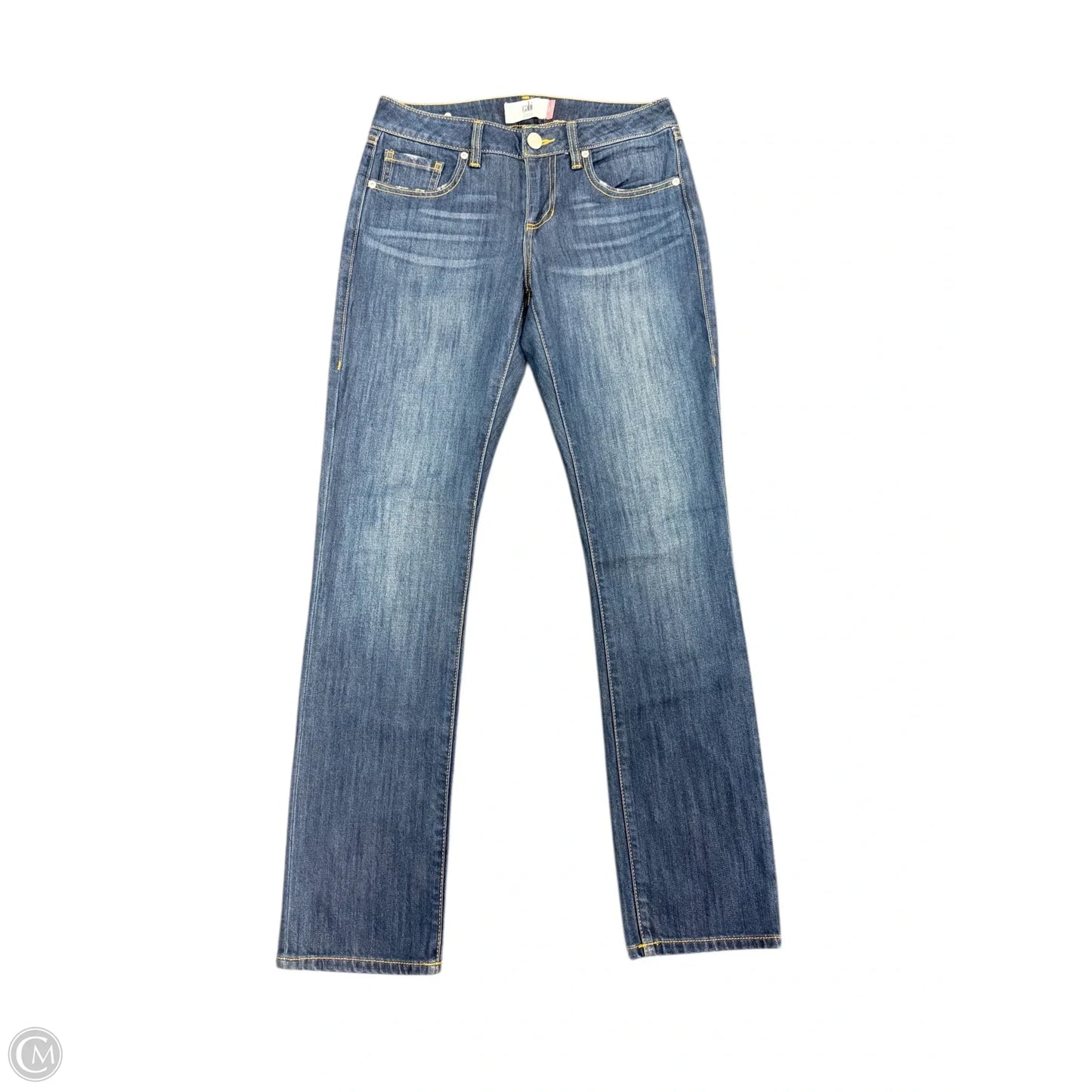 Jeans Straight By Cabi In Blue Denim, Size: 2