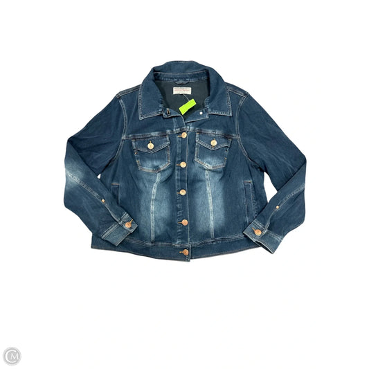 Jacket Denim By Clothes Mentor In Blue Denim, Size: 3x