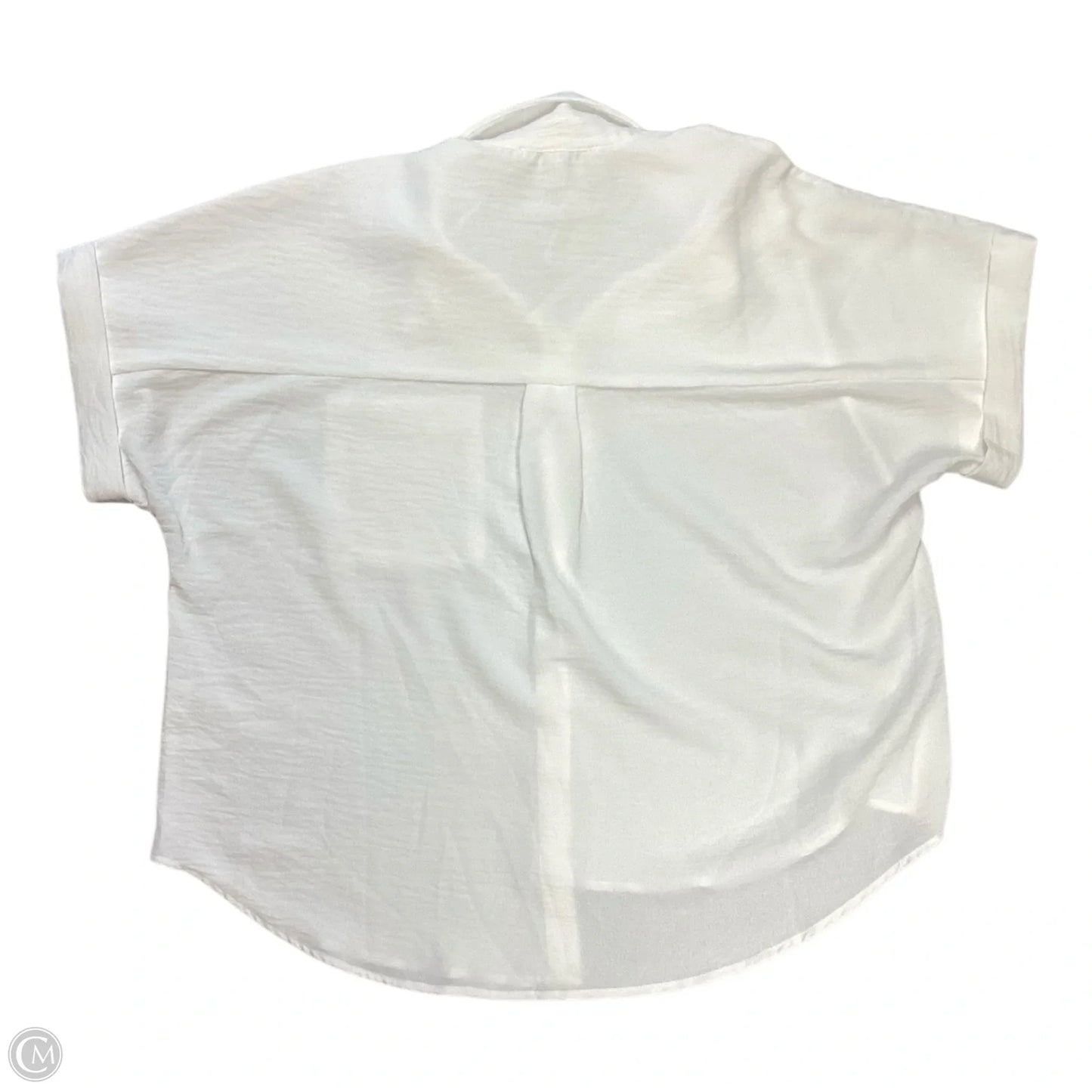 Top Short Sleeve By Monteau In White, Size: Xl