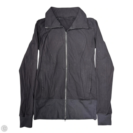 Athletic Jacket By Lululemon In Black, Size: 6