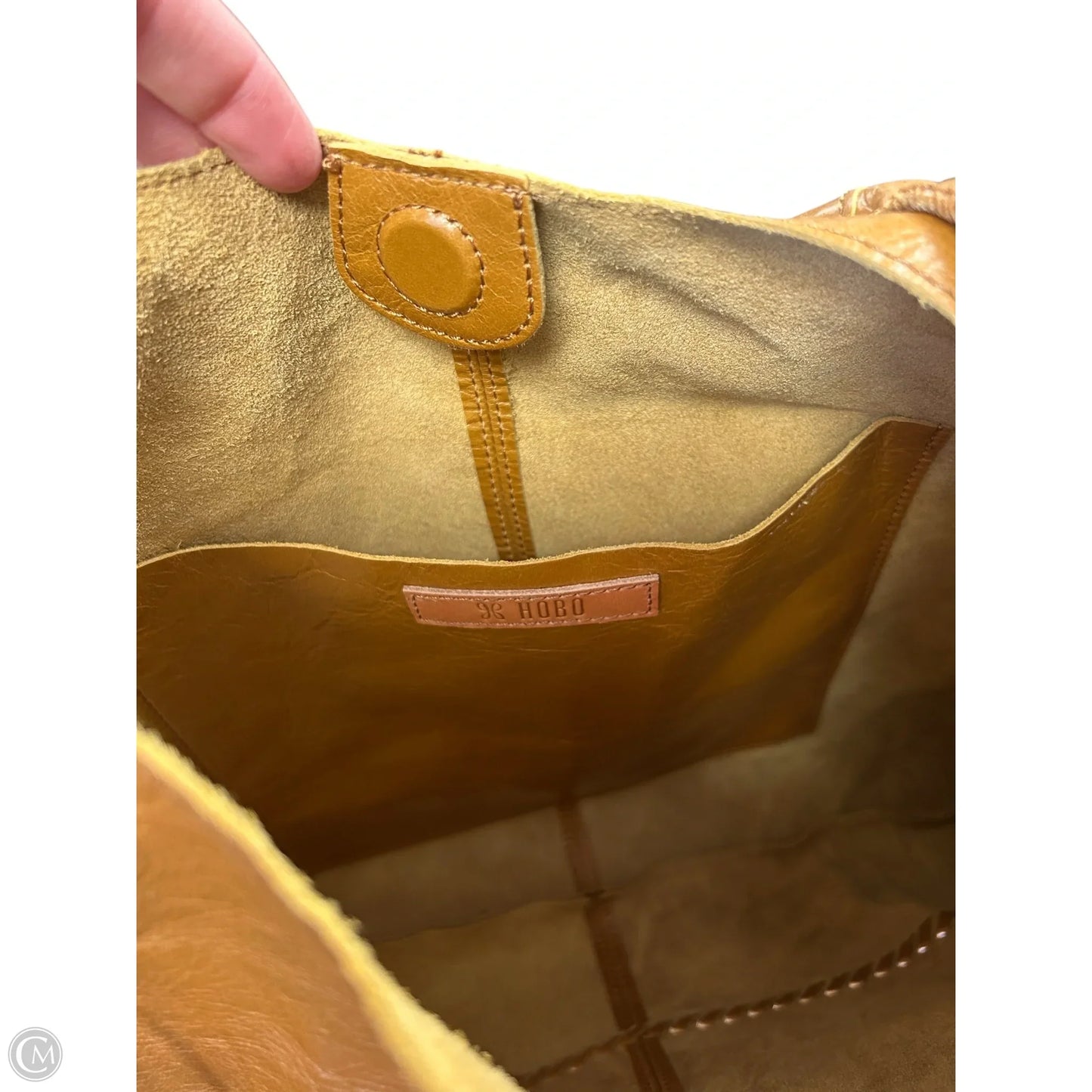 Handbag Leather By Hobo Intl, Size: Large