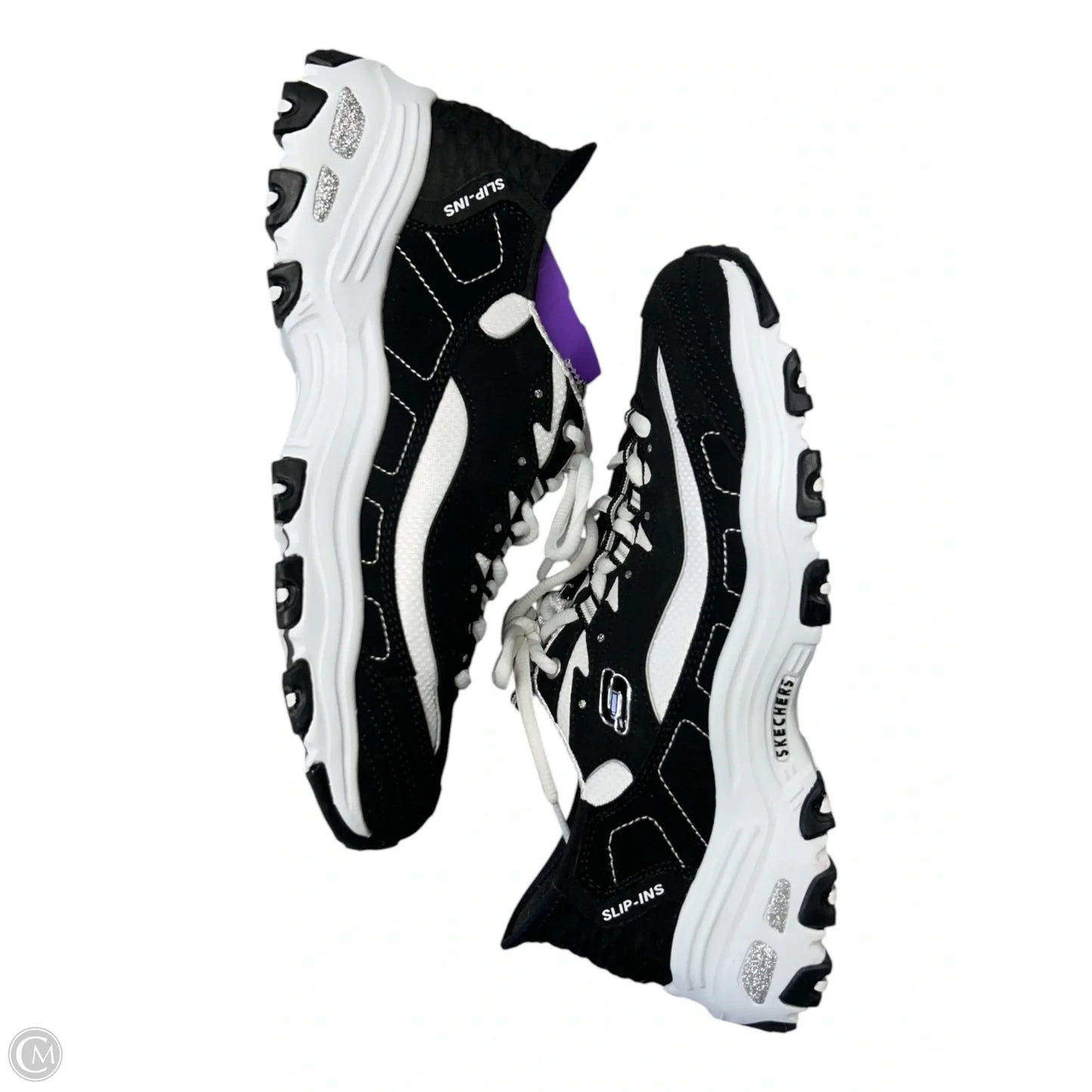 Shoes Sneakers By Skechers In Black & White, Size: 8