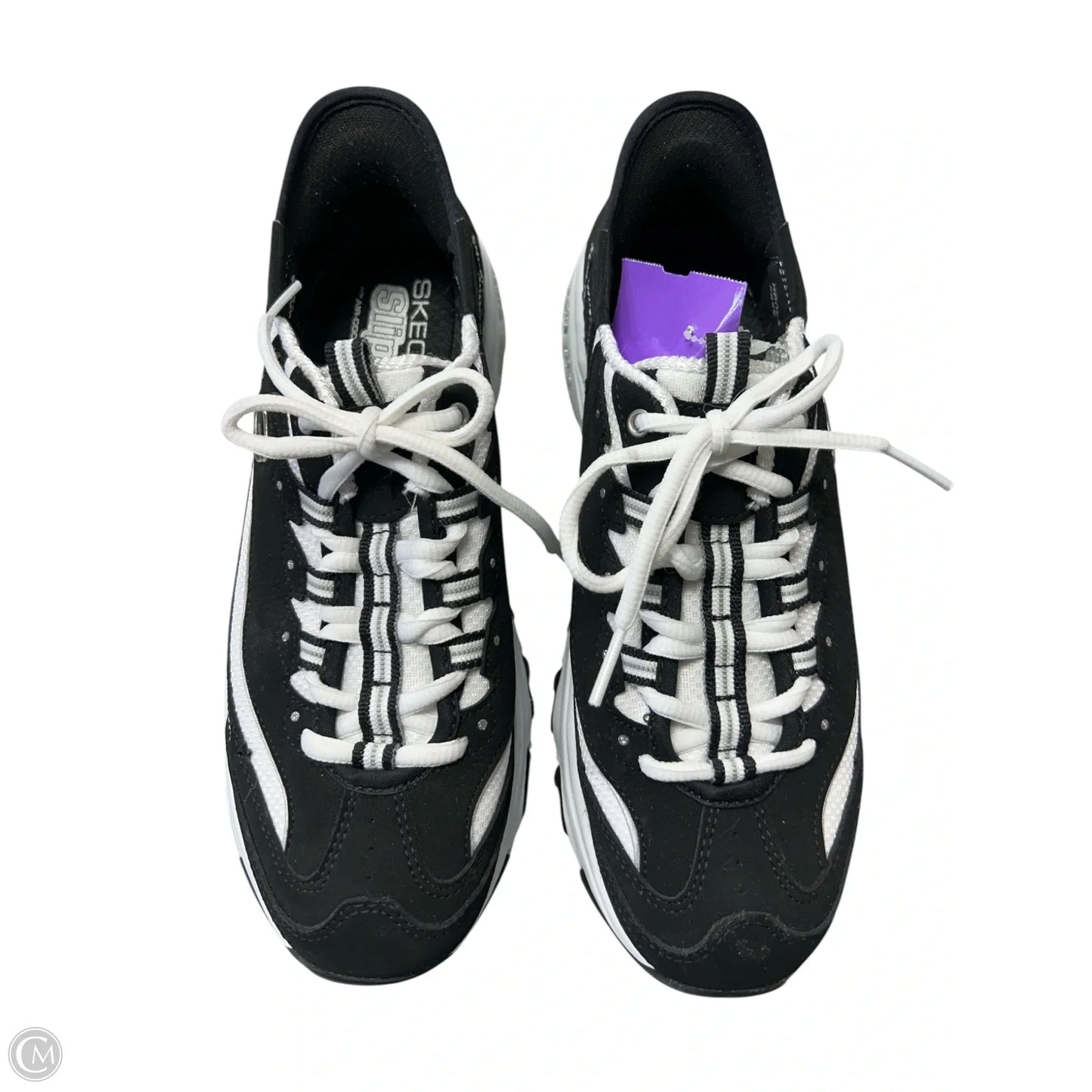 Shoes Sneakers By Skechers In Black & White, Size: 8