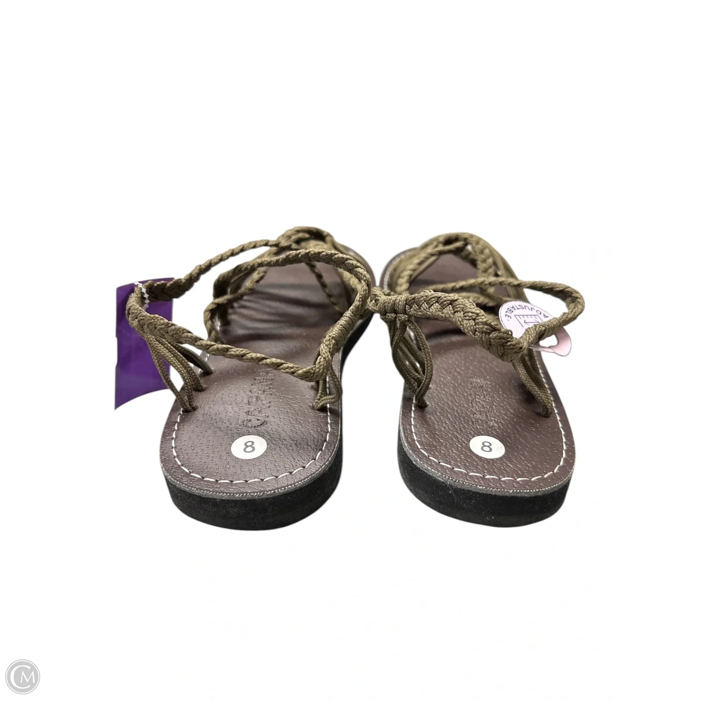 Sandals Flats By Clothes Mentor In Green, Size: 8