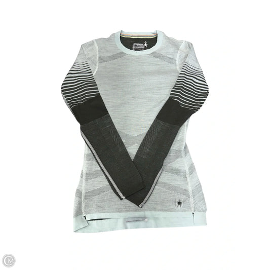 Top Long Sleeve By Smartwool In Blue & Grey, Size: Xs