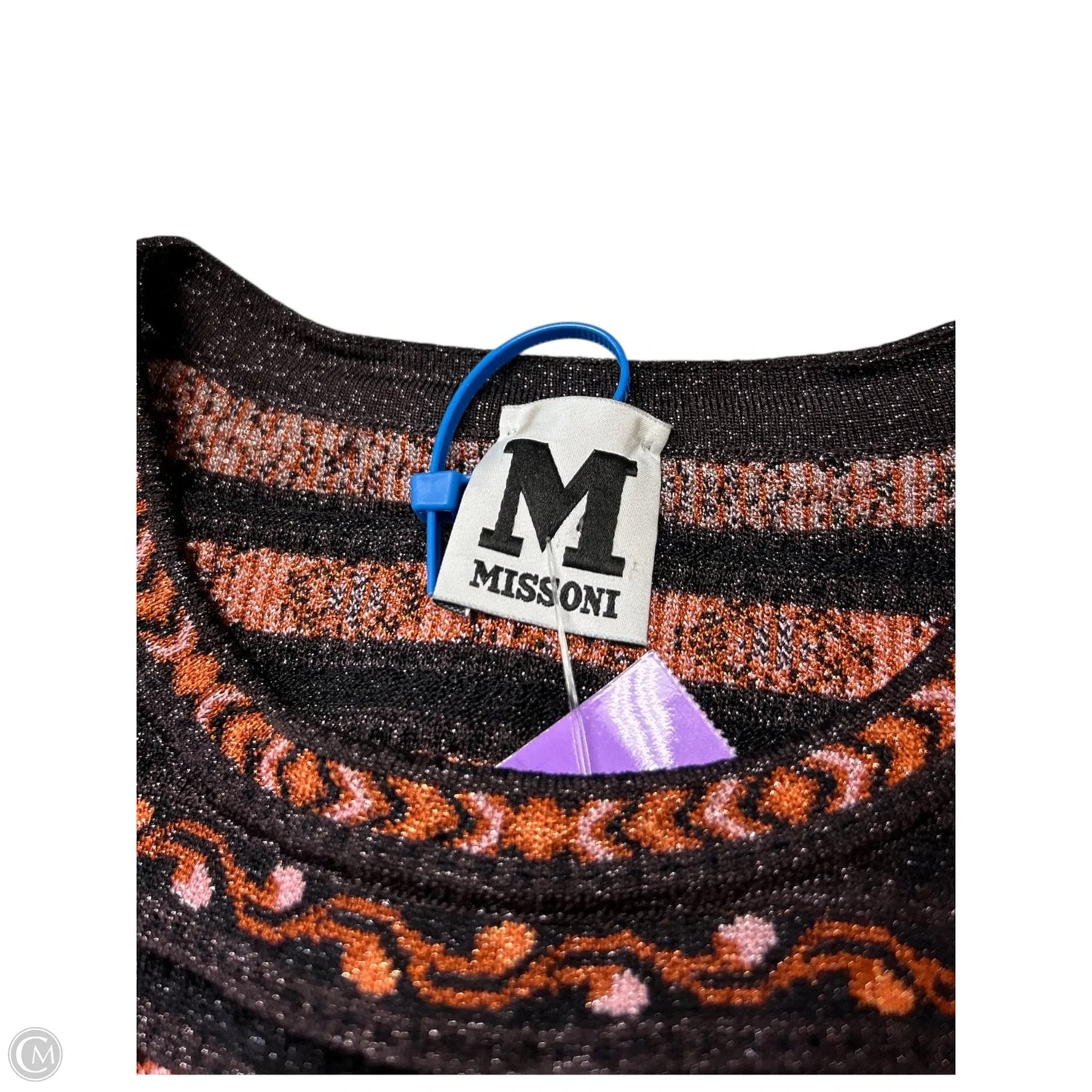 Top Sleeveless Luxury Designer By Missoni In Brown & Orange, Size: S