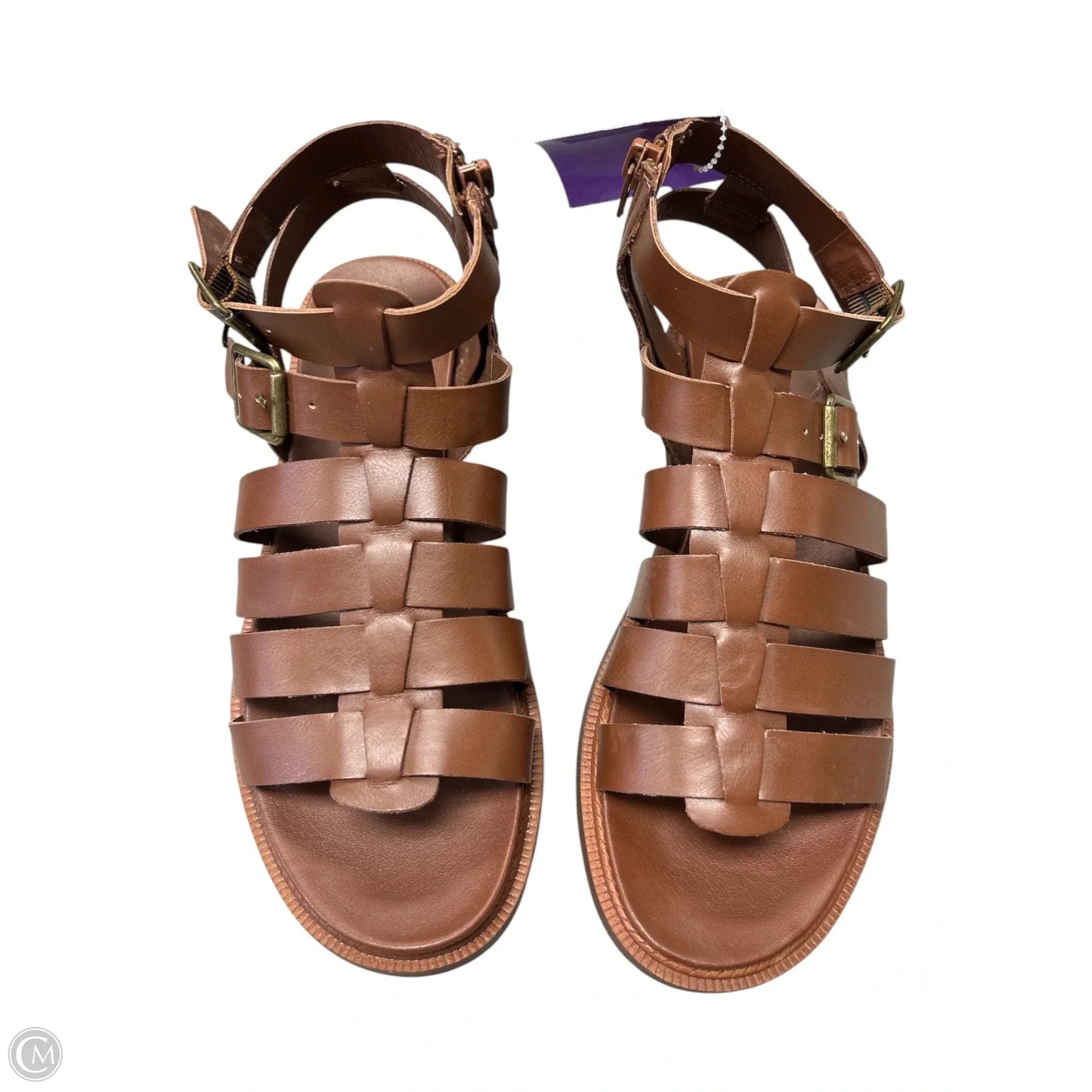 Sandals Flats By Time And Tru In Brown, Size: 6
