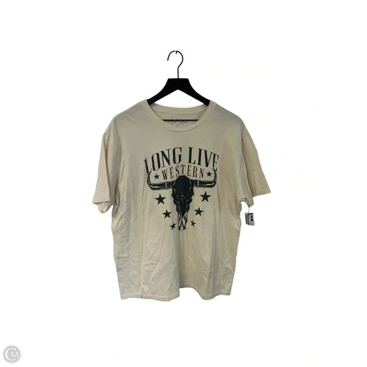 Top Short Sleeve By Clothes Mentor In White, Size: Xl