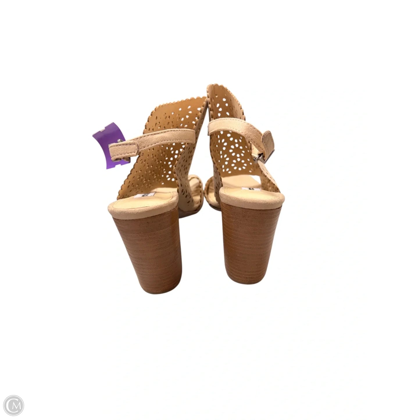 Sandals Heels Block By Not Rated In Beige, Size: 8.5