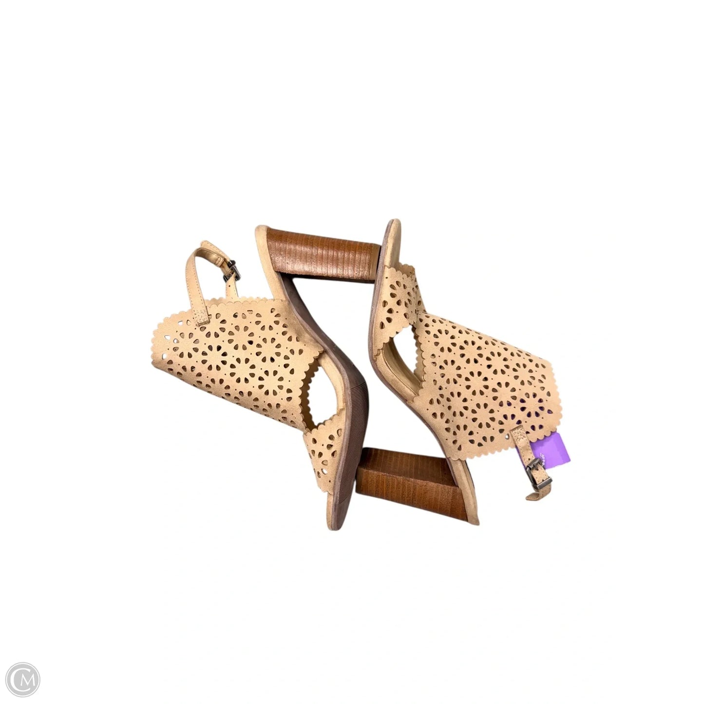 Sandals Heels Block By Not Rated In Beige, Size: 8.5