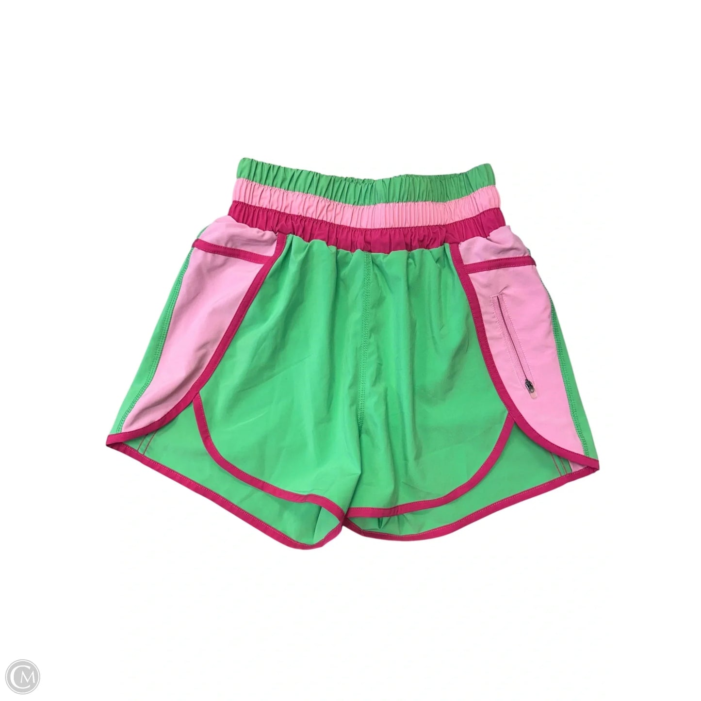 Athletic Shorts By Beach Riot In Green & Pink, Size: S
