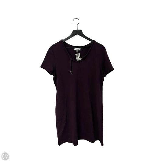 Dress Casual Short By Calvin Klein In Purple, Size: Xl