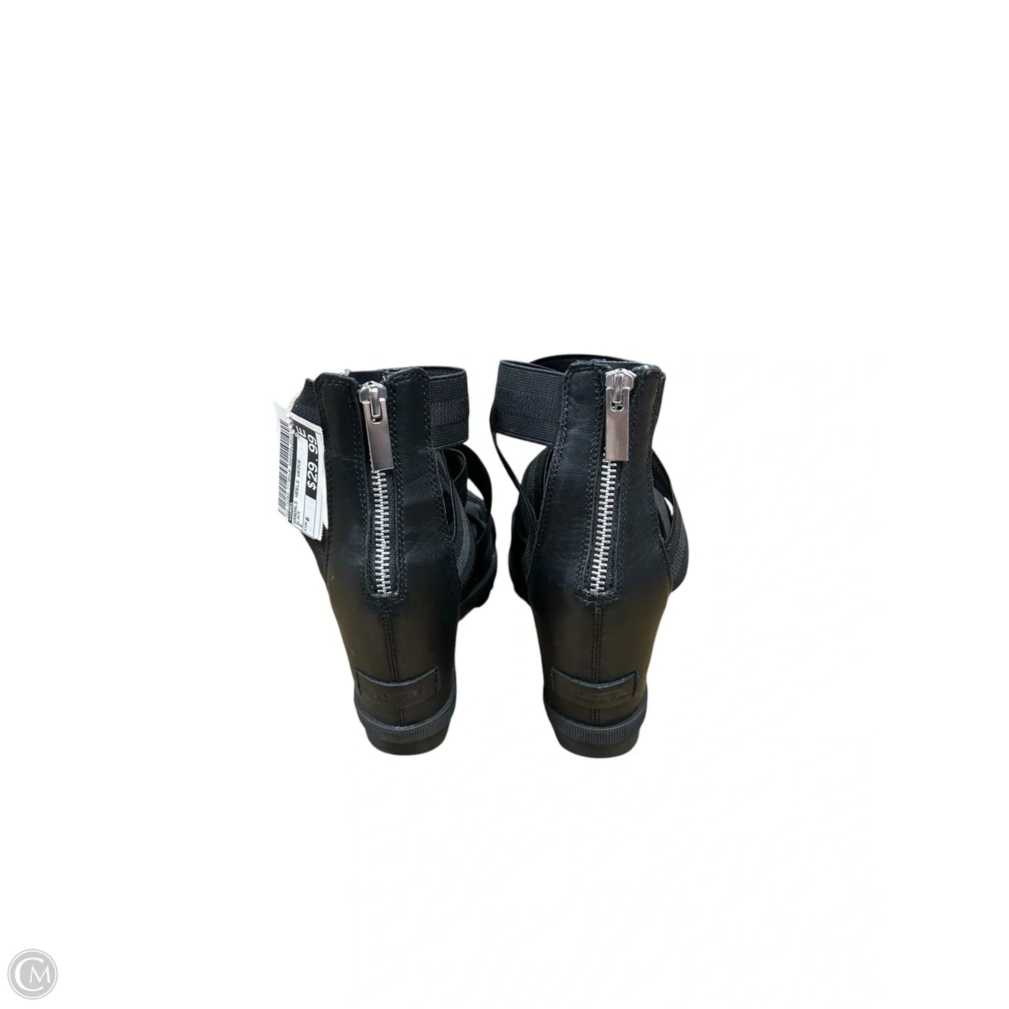 Sandals Heels Wedge By Sorel In Black, Size: 8