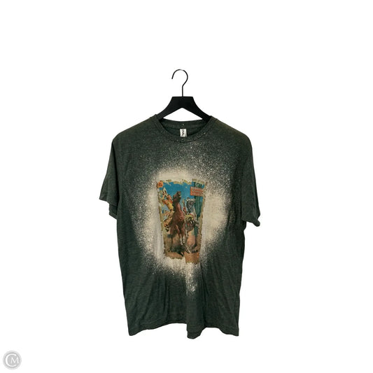 Top Short Sleeve By Tultex In Green, Size: L
