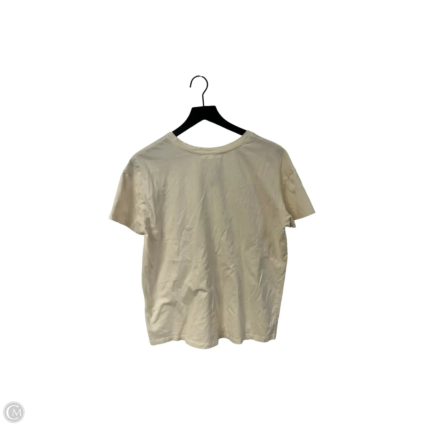 Top Short Sleeve By Cmc In Cream, Size: L