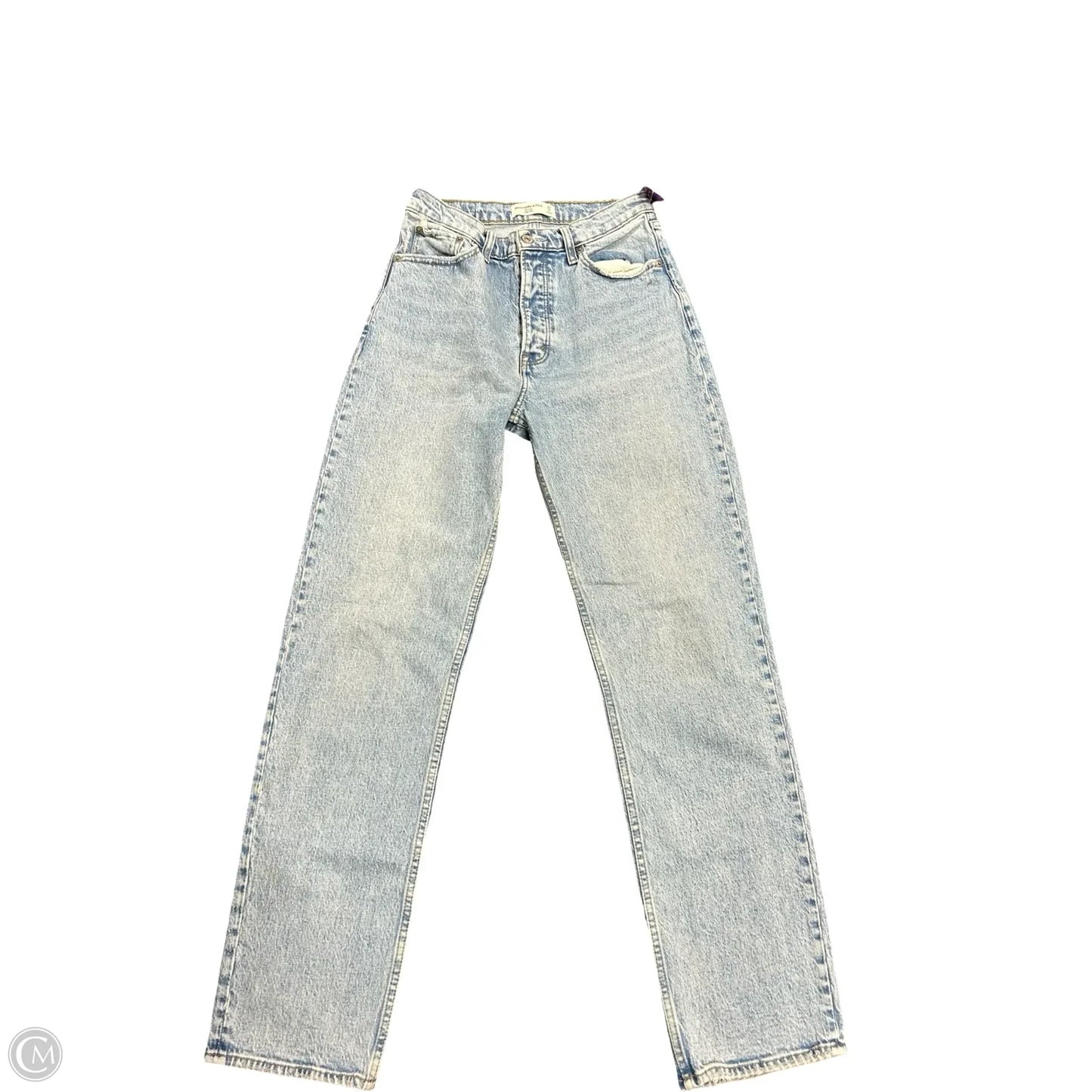 Jeans Straight By Abercrombie And Fitch In Blue Denim, Size: 4