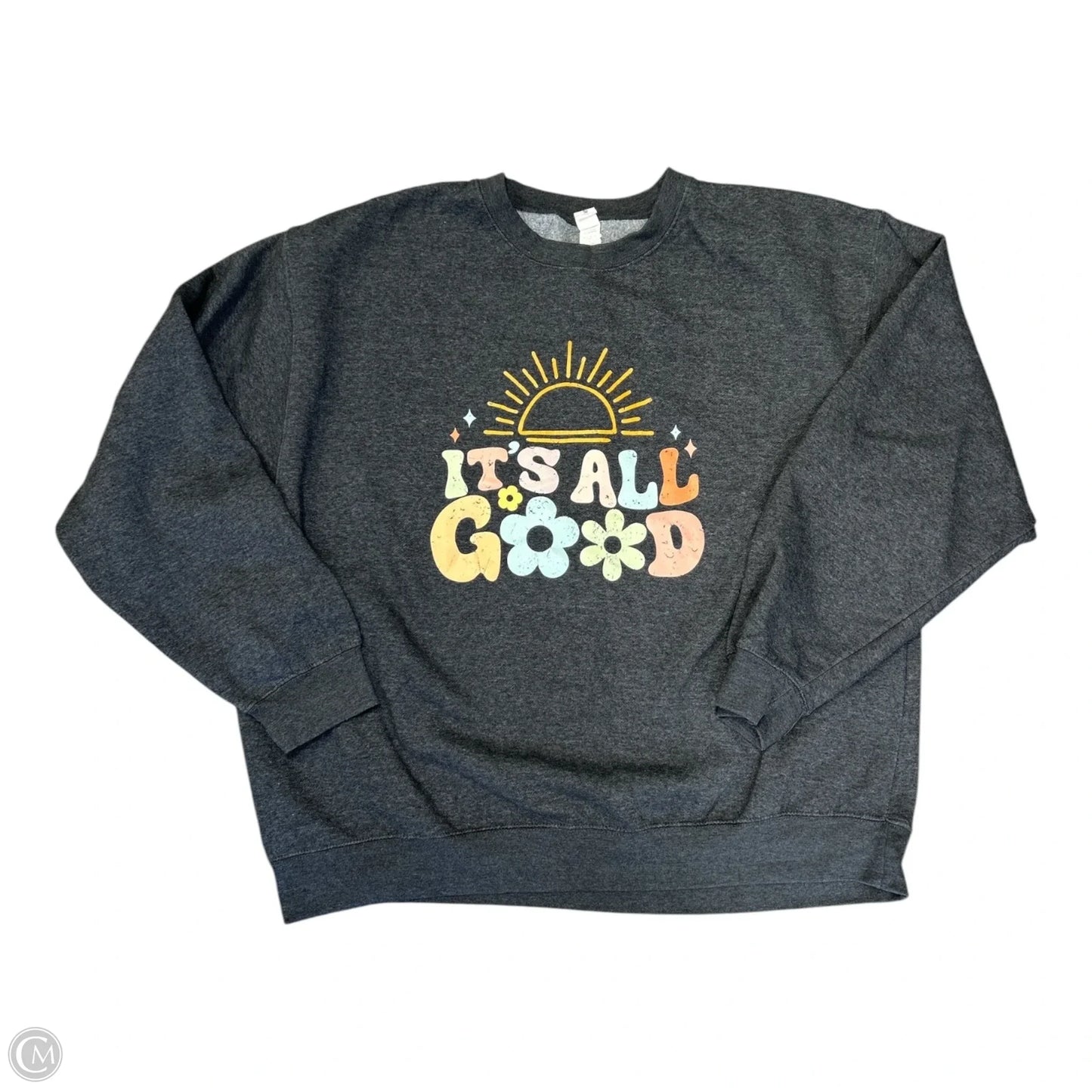 Sweatshirt Crewneck By Clothes Mentor In Grey, Size: 3x