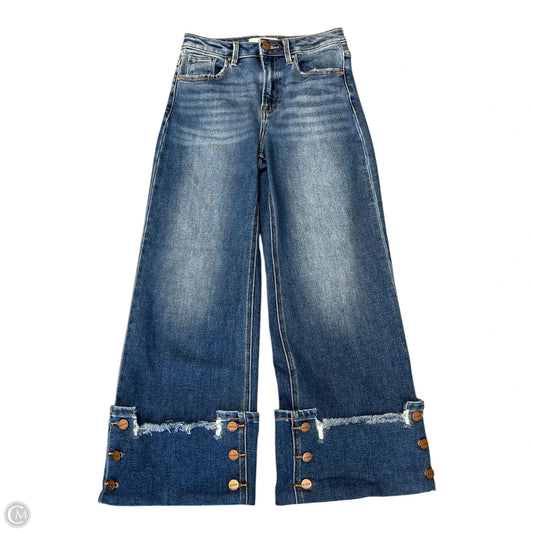 Jeans Wide Leg By Risen In Blue Denim, Size: 2