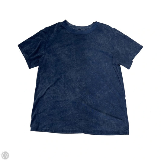 Athletic Top Short Sleeve By Lululemon In Blue, Size: 4