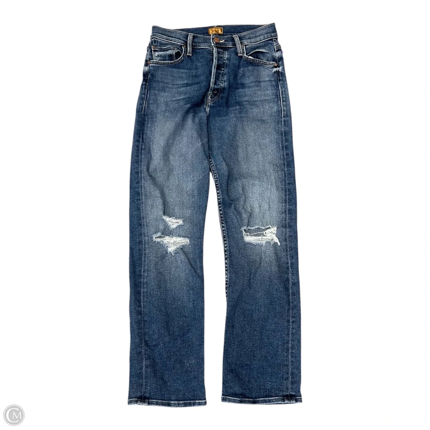 Jeans Straight By Mother In Blue Denim, Size: 2