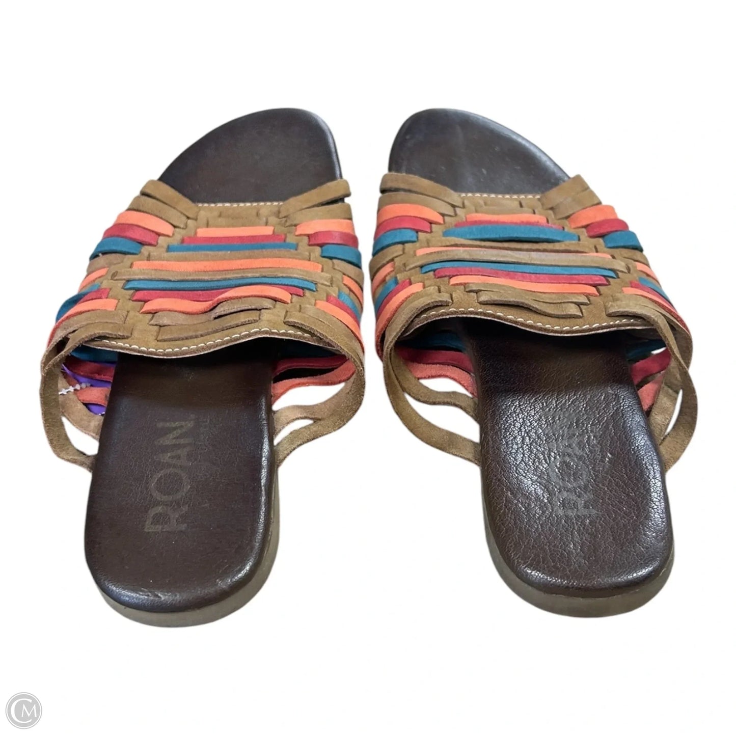 Sandals Flats By Cmc In Brown & Orange, Size: 7.5