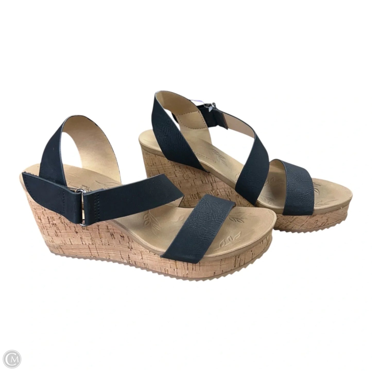 Sandals Heels Wedge By Chinese Laundry In Black, Size: 8.5