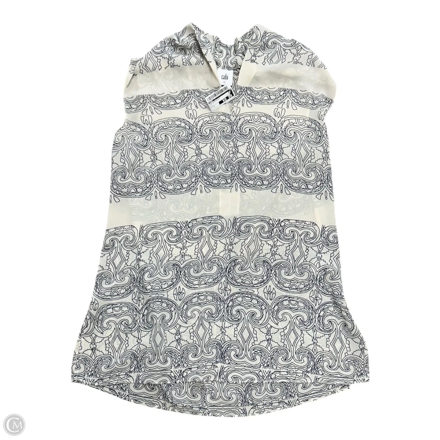 Top Sleeveless By Cabi In White, Size: S