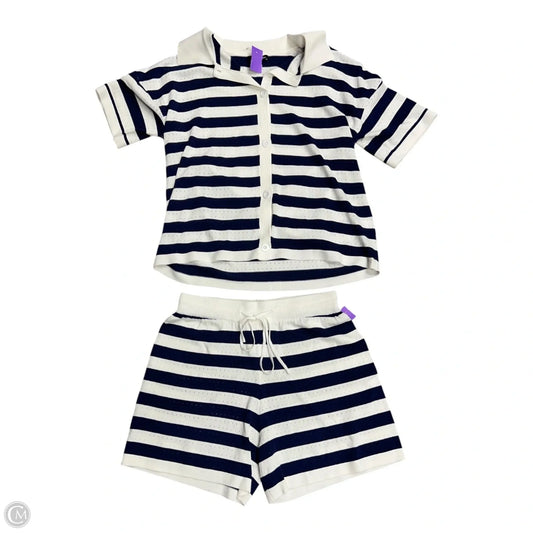 Shorts Set By Prettygarden In Blue & White, Size: M