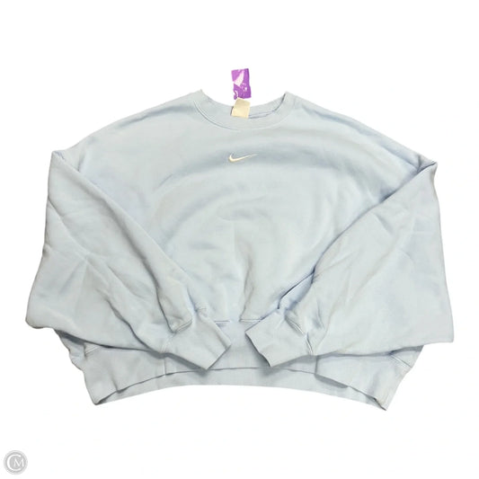 Athletic Sweatshirt Crewneck By Nike In Blue, Size: L