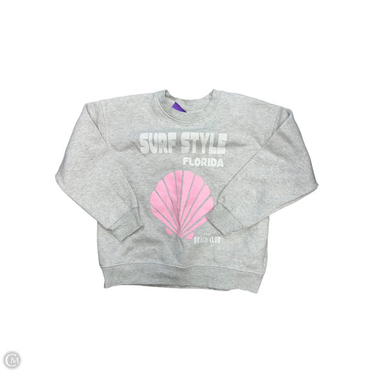 Sweatshirt Crewneck By Ocean Drive In Grey, Size: M