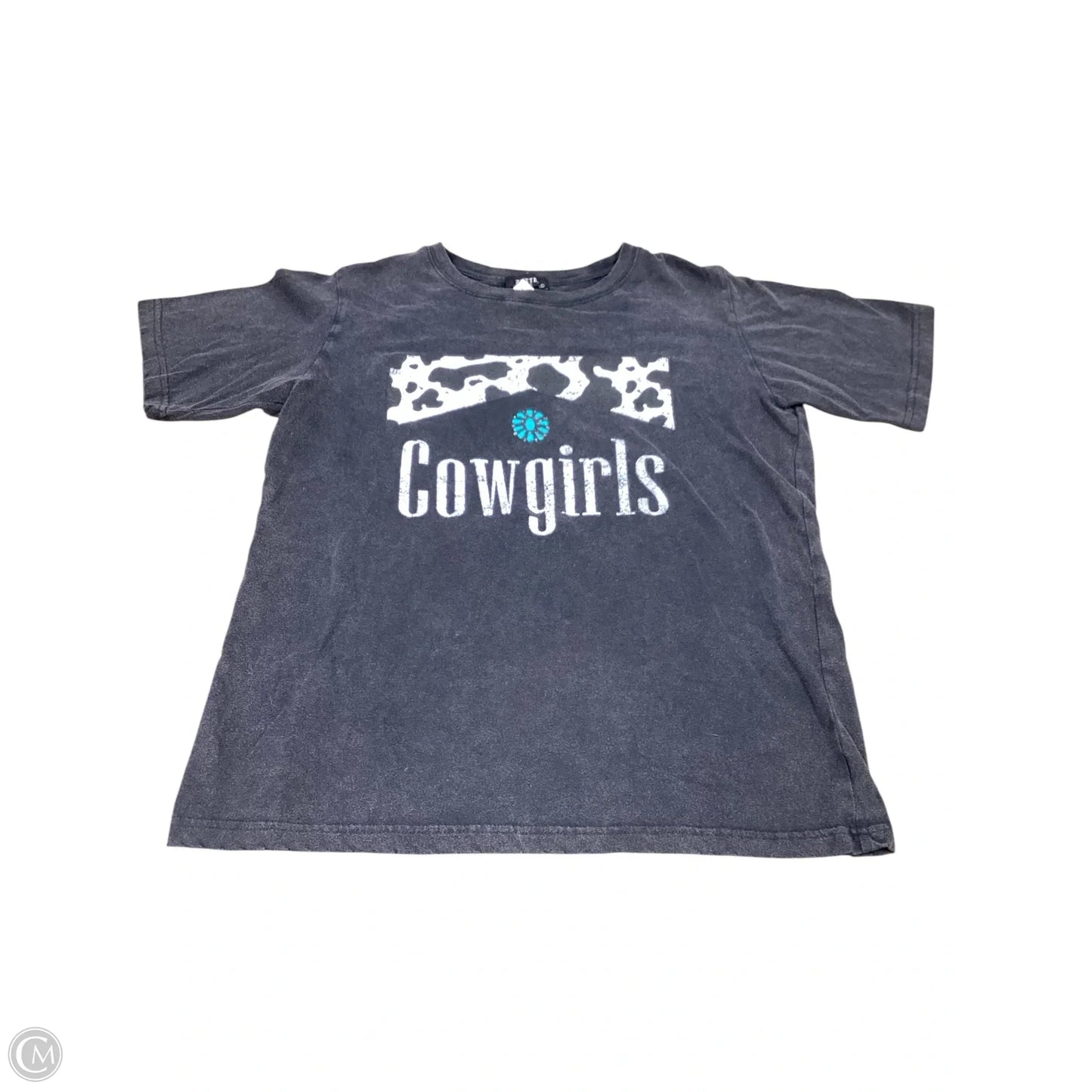 Top Short Sleeve By Zutter In Black, Size: L
