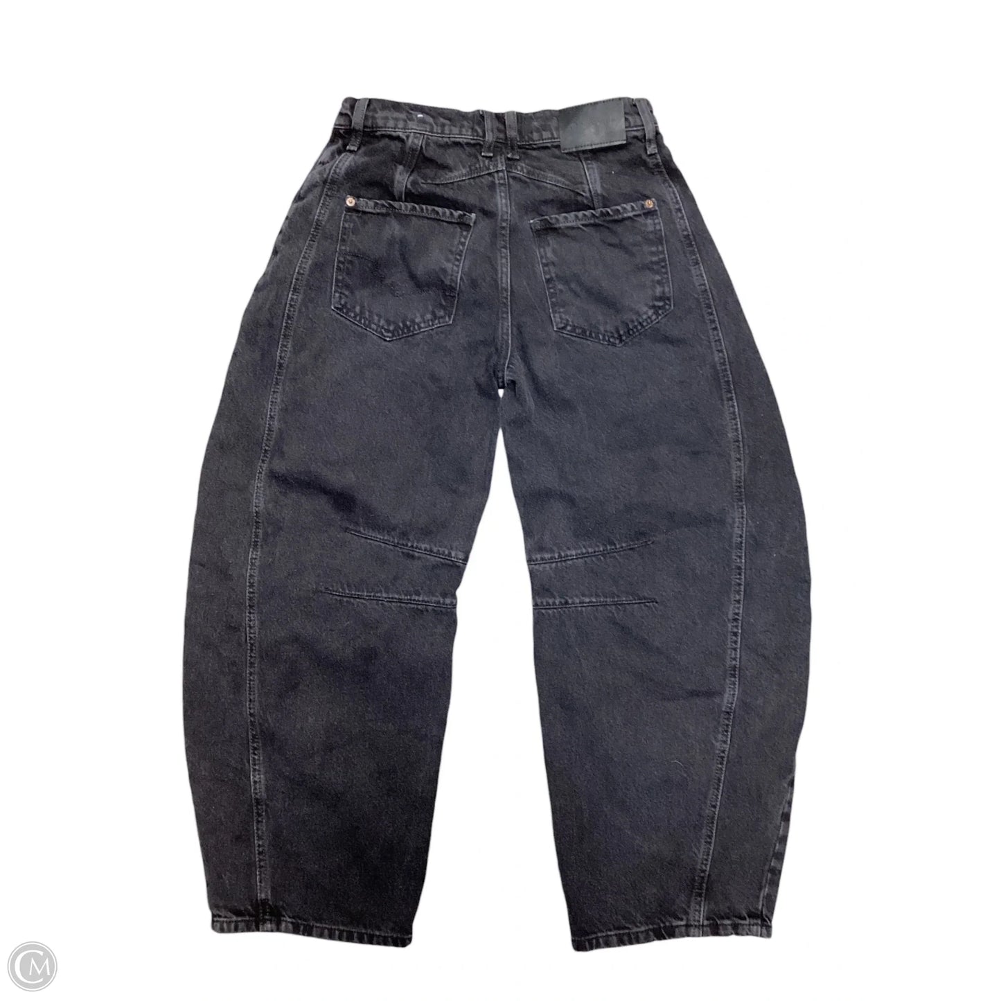 Jeans Wide Leg By Free People In Black Denim, Size: 0